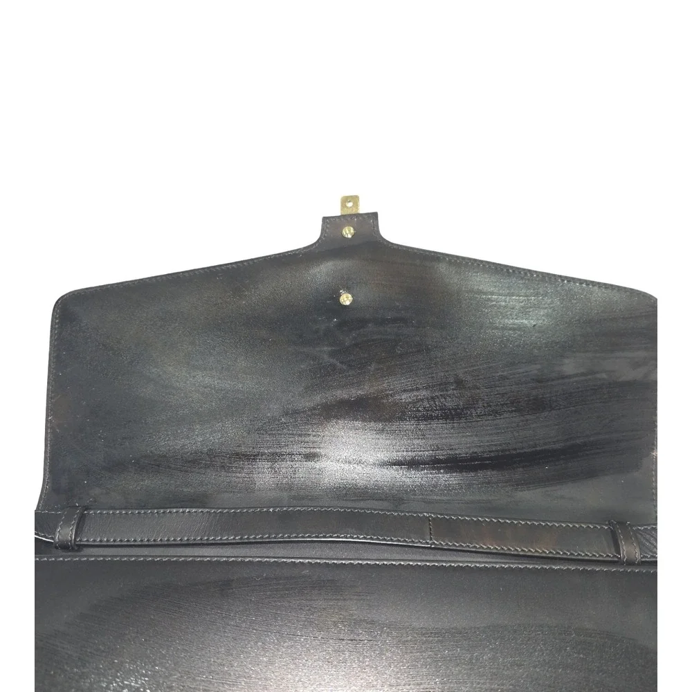 Gucci Sylvie 1969 leather handbag Maxi Size Black Striped Red Green Gold Chain